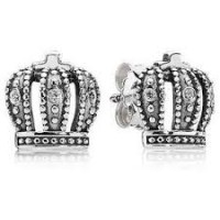 BR-86 Brinco Coroa Real Em Prata 925 e Zircônias BR-86 Brinco Coroa Real Em Prata 925 e Zircônias